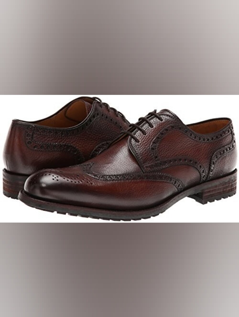 Magnanni Tomo Wingtip Oxford Shoes Brown RETAIL $595